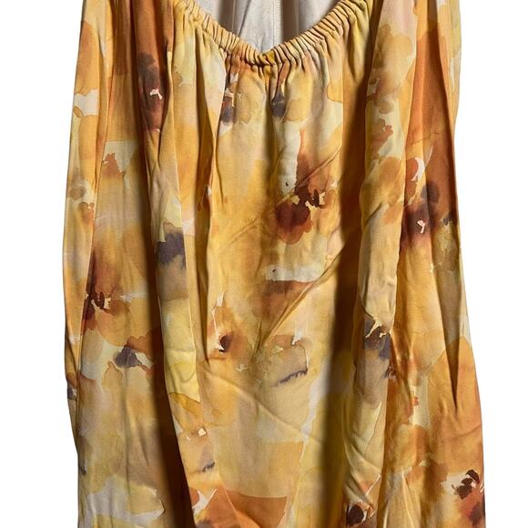 Significant Other Libby Cream Floral Plunge Neck Sleeveless Slip Maxi Dress Sz 8 - Picture 12 of 16